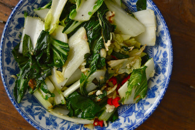 Paistettu pak choi