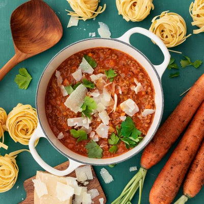 Ragu alla bolognese peuran jauhelihasta